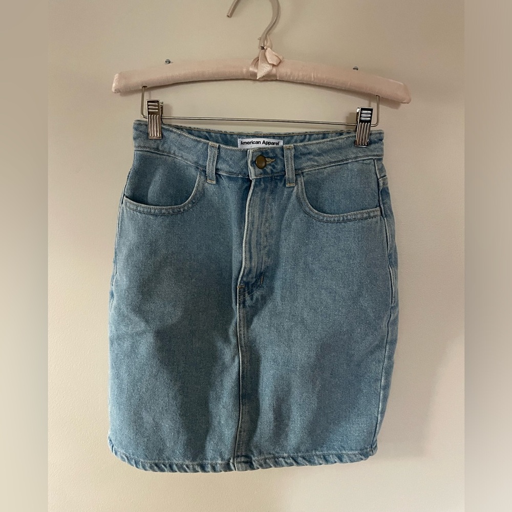 Small denim skirt